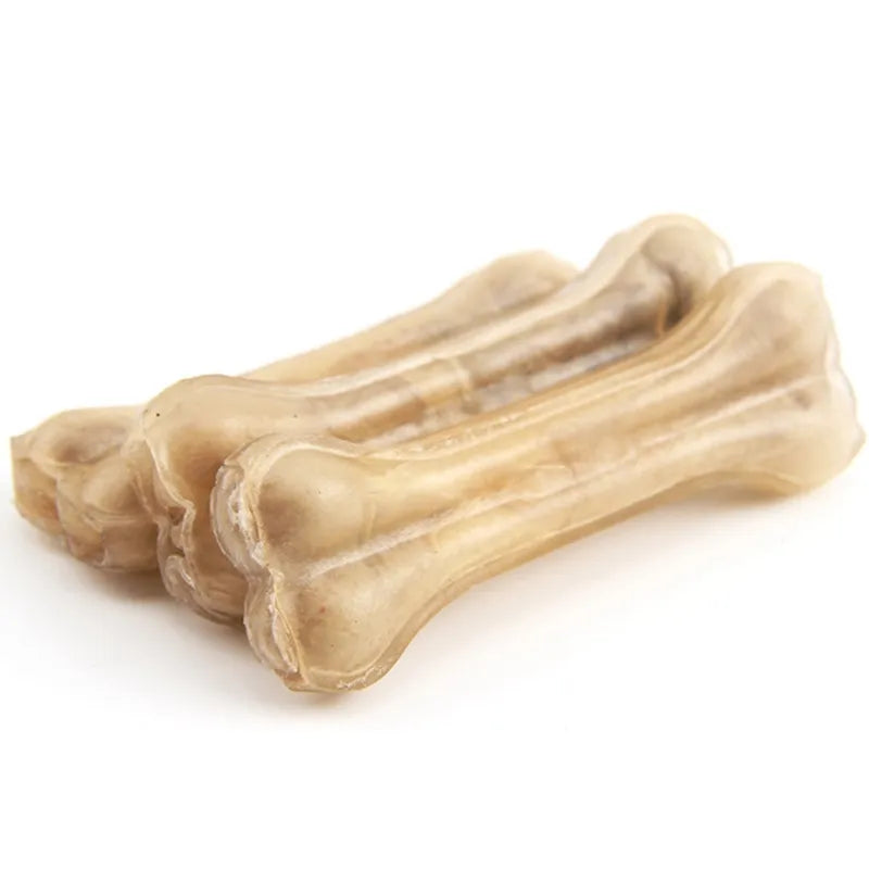 Leather Dog Chew Bones for Healthy Teeth and Entertainment