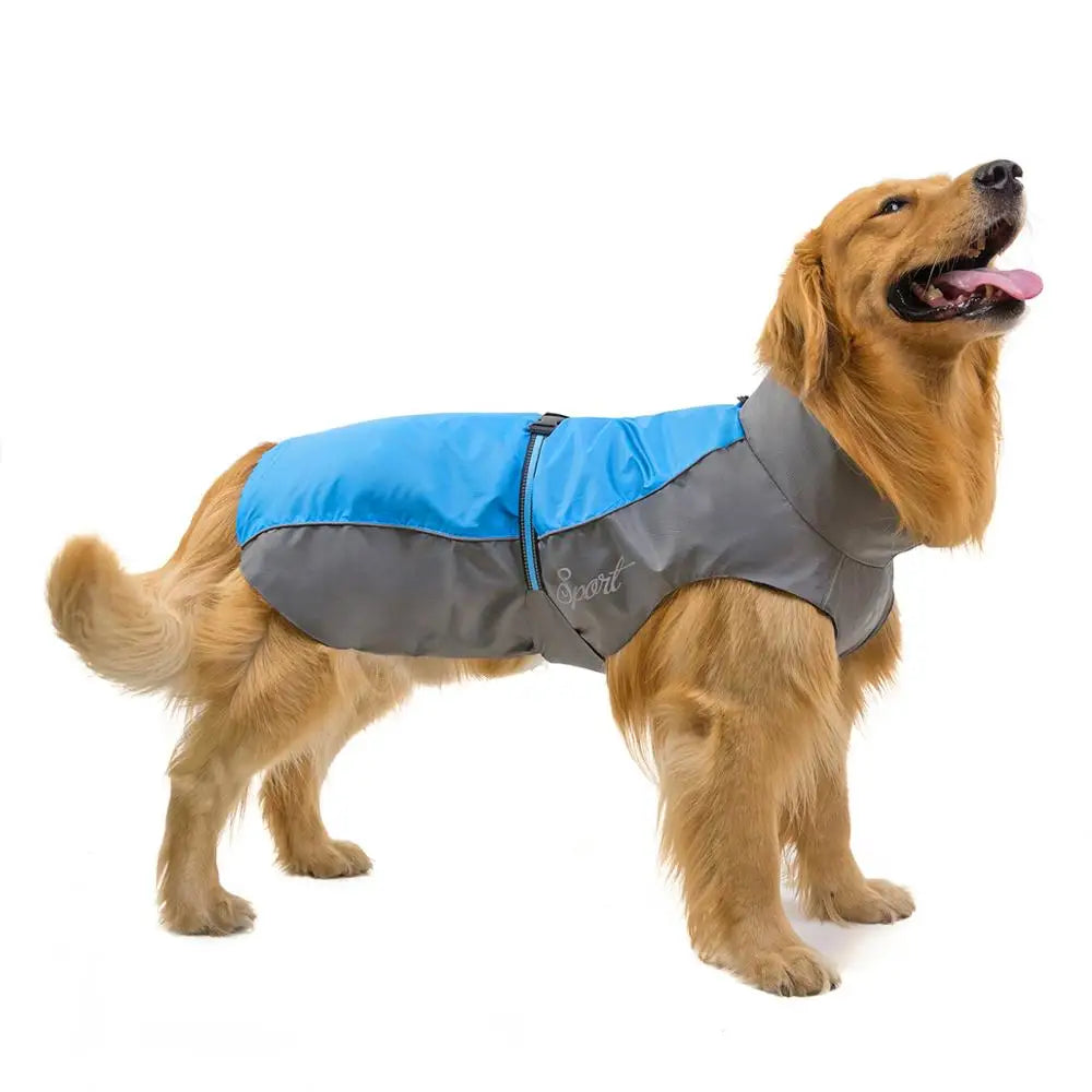 Dog Raincoat with Reflective Strip for Large Breeds