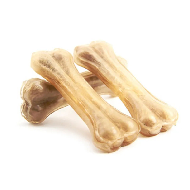 Leather Dog Chew Bones for Healthy Teeth and Entertainment