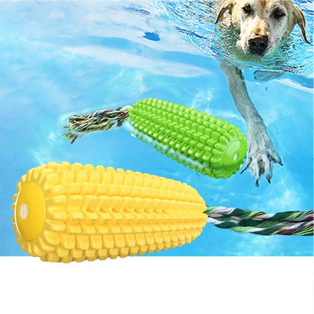 Corn Toothbrush Dog Toy for Dental Health and Interactive Play