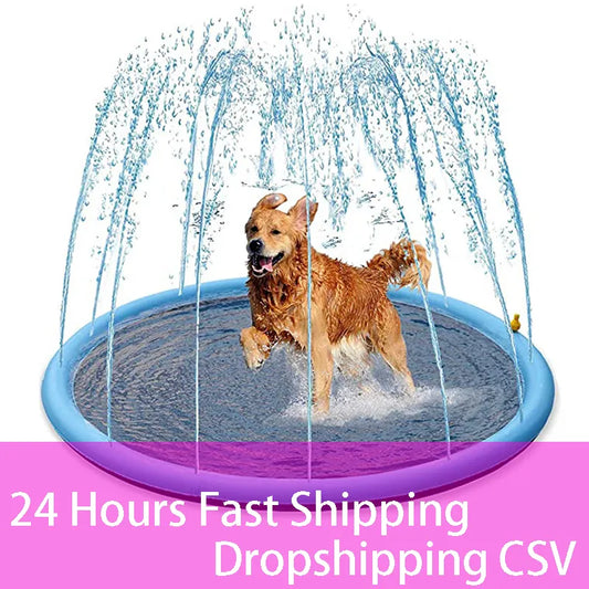 Summer Splash Sprinkler Pad for Pets and Kids - Interactive Outdoor Water Play Mat