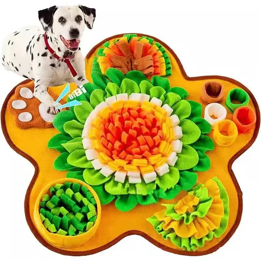 Interactive Dog Sniffing Mat and Treat Dispenser for Boredom Buster