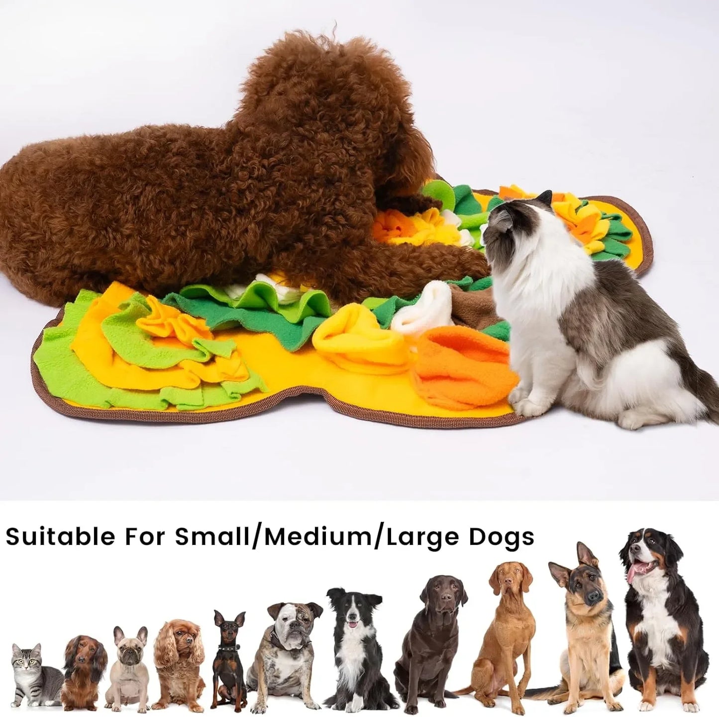 Interactive Dog Sniffing Mat and Treat Dispenser for Boredom Buster