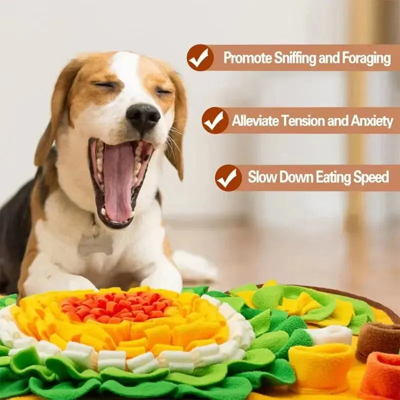 Interactive Dog Sniffing Mat and Treat Dispenser for Boredom Buster